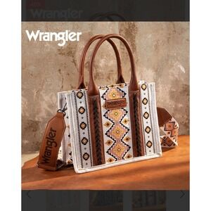 Wrangler Aztec Print Montana West Tote Bag Western Boho Purse Handbag Strap‎ NEW